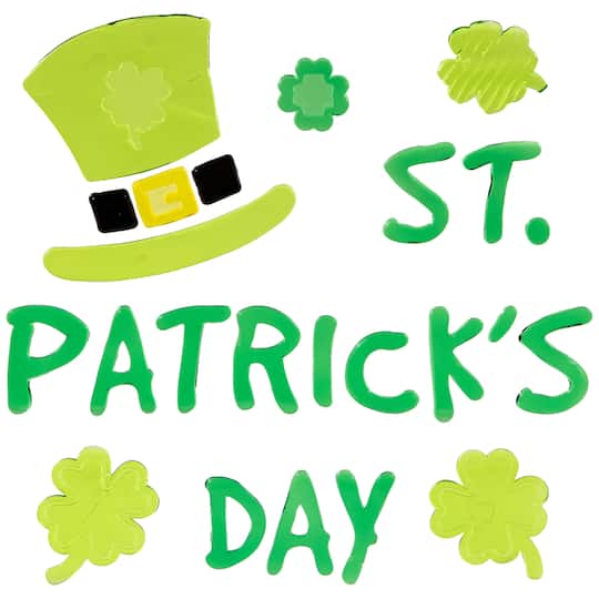 St. Patrick's Day Gel Window Clings Set